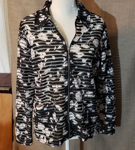 Cathy Daniels black w/ sheer ribbed textured Jacke